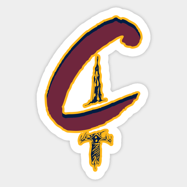 Cleveland Cavaliers Team Sticker by A1designs